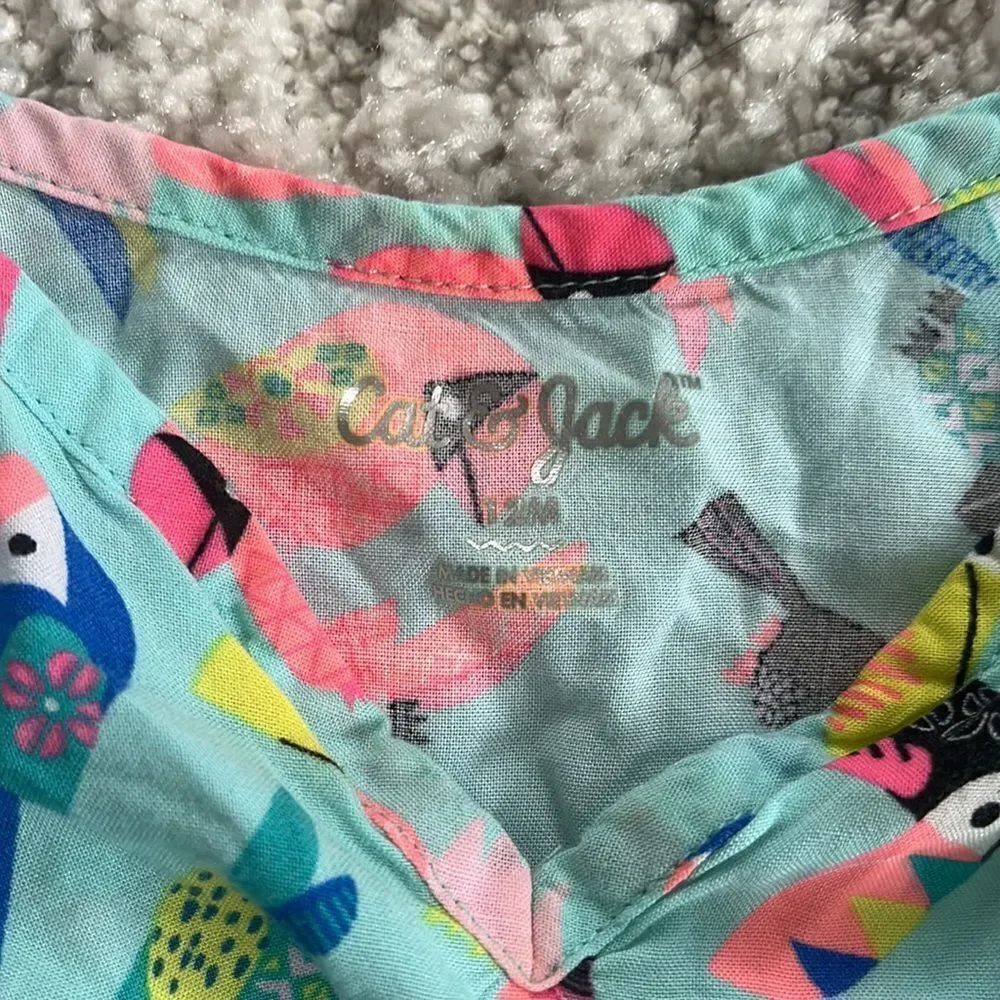 Cat & Jack size 12 month girls swim coverup tropical toucans